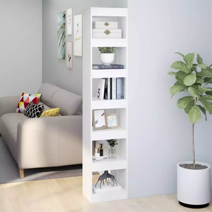 ForYou Prolenta Premium Boekenkast kamerscherm 40x30x198 cm wit