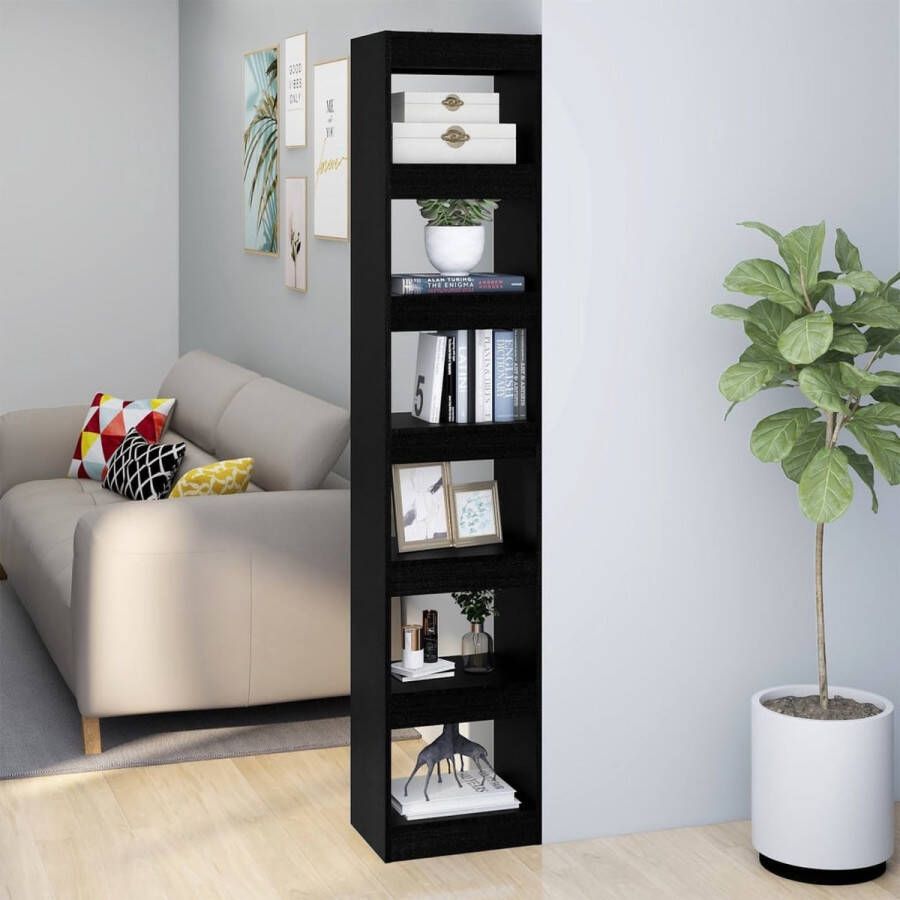 ForYou Prolenta Premium Boekenkast kamerscherm 40x30x198 cm zwart