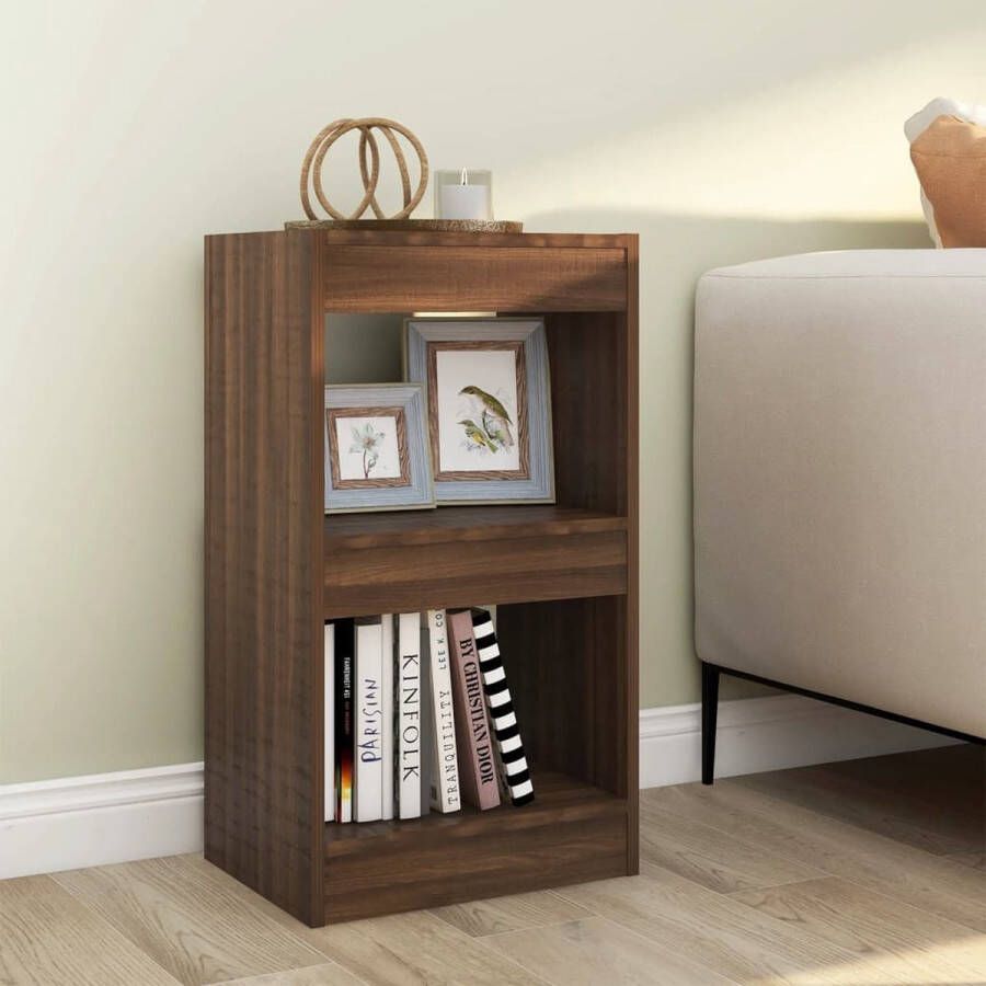 ForYou Prolenta Premium Boekenkast kamerscherm 40x30x72 cm bruineikenkleurig