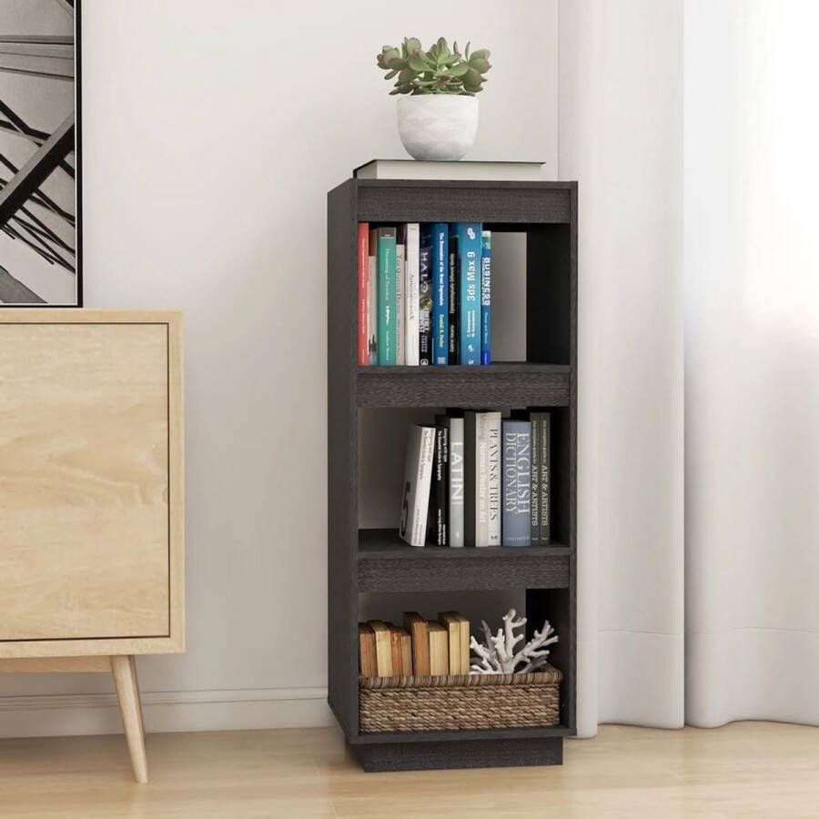 ForYou Prolenta Premium Boekenkast kamerscherm 40x35x103 cm massief grenenhout grijs