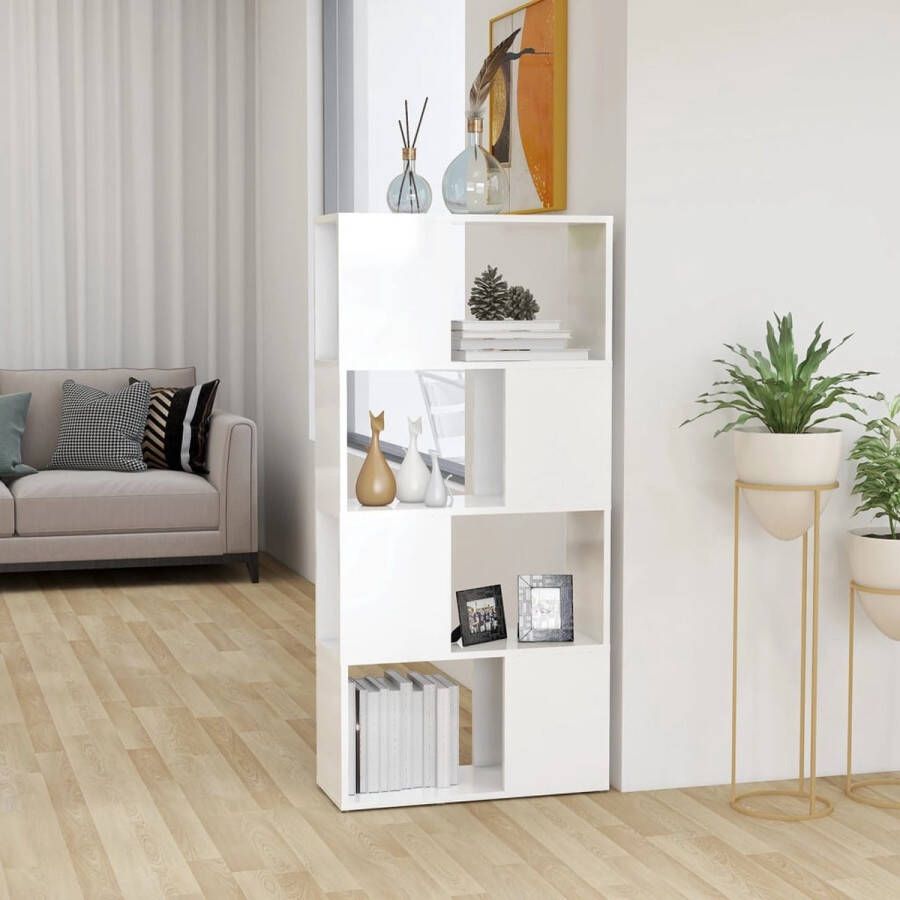 ForYou Prolenta Premium Boekenkast kamerscherm 60x24x124 5 cm hoogglans wit