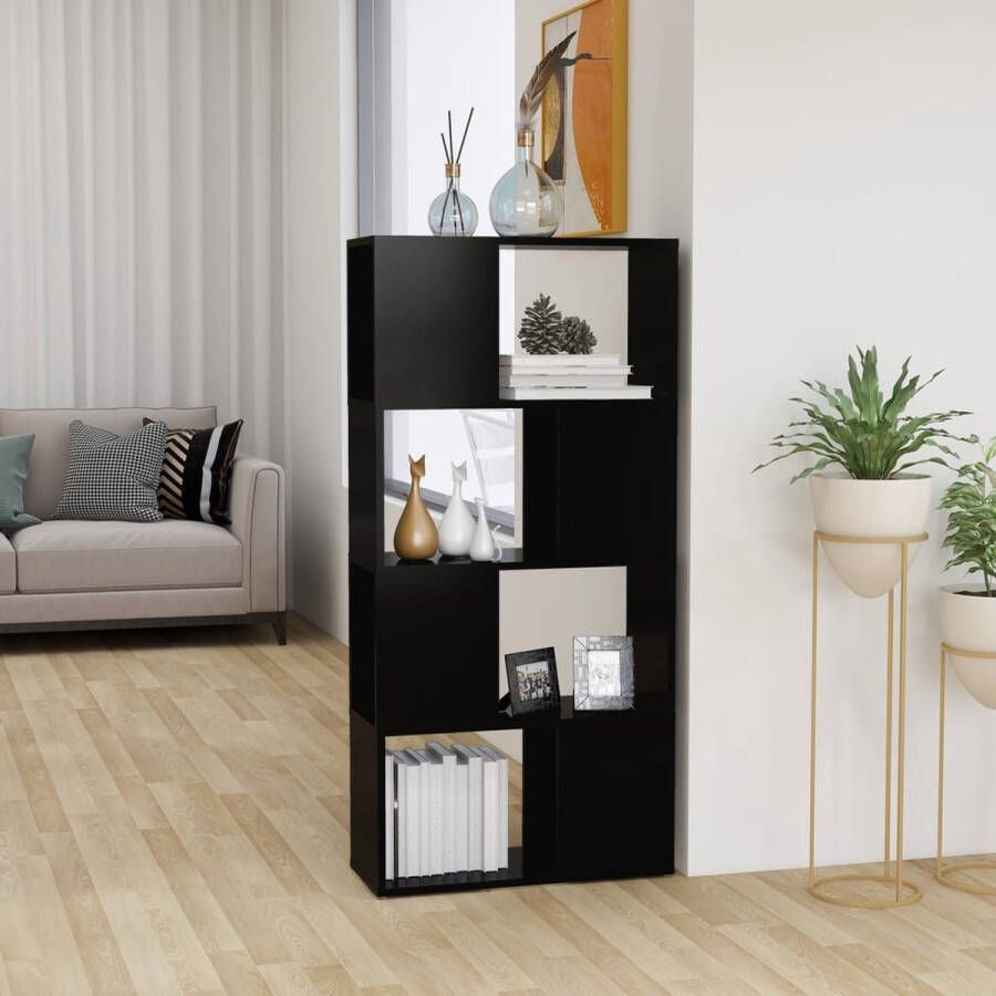 ForYou Prolenta Premium Boekenkast kamerscherm 60x24x124 5 cm spaanplaat zwart