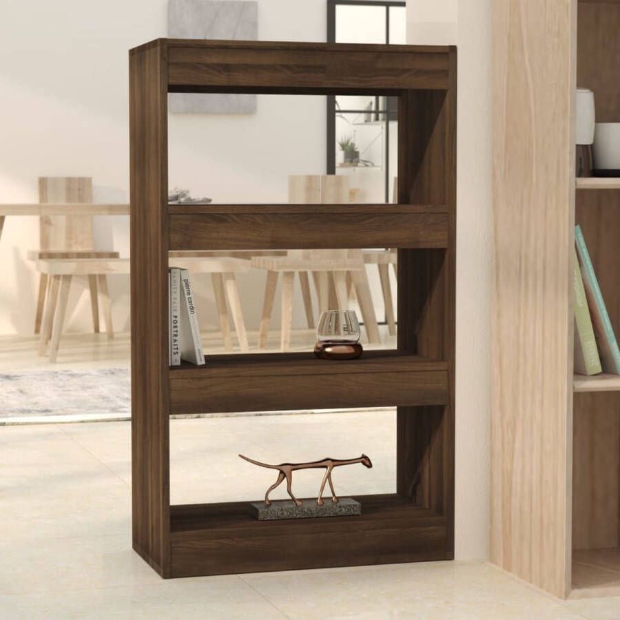 ForYou Prolenta Premium Boekenkast kamerscherm 60x30x103 cm bruineikenkleurig