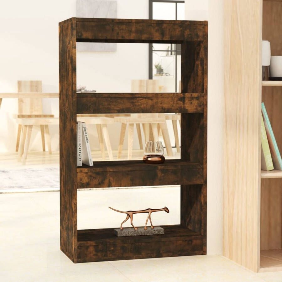 ForYou Prolenta Premium Boekenkast kamerscherm 60x30x103 cm spaanplaat gerookt eiken