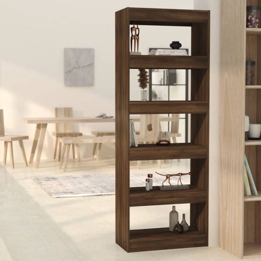 ForYou Prolenta Premium Boekenkast kamerscherm 60x30x166 cm spaanplaat bruineikenkleur