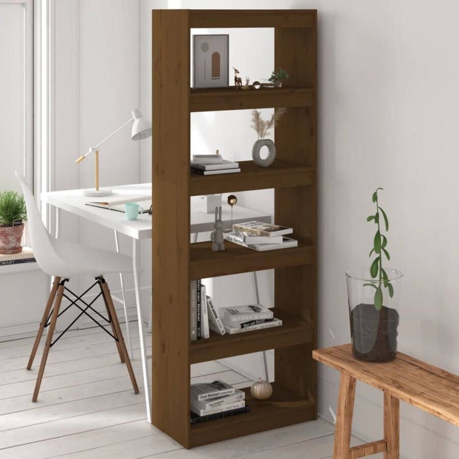 ForYou Prolenta Premium Boekenkast kamerscherm 60x30x167 5 cm grenenhout honingbruin