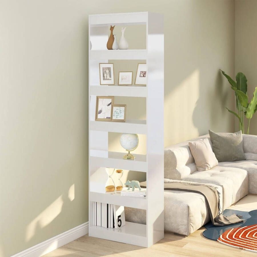 ForYou Prolenta Premium Boekenkast kamerscherm 60x30x198 cm hoogglans wit