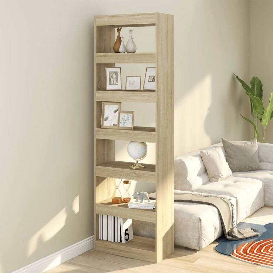 ForYou Prolenta Premium Boekenkast kamerscherm 60x30x198 cm sonoma eikenkleurig