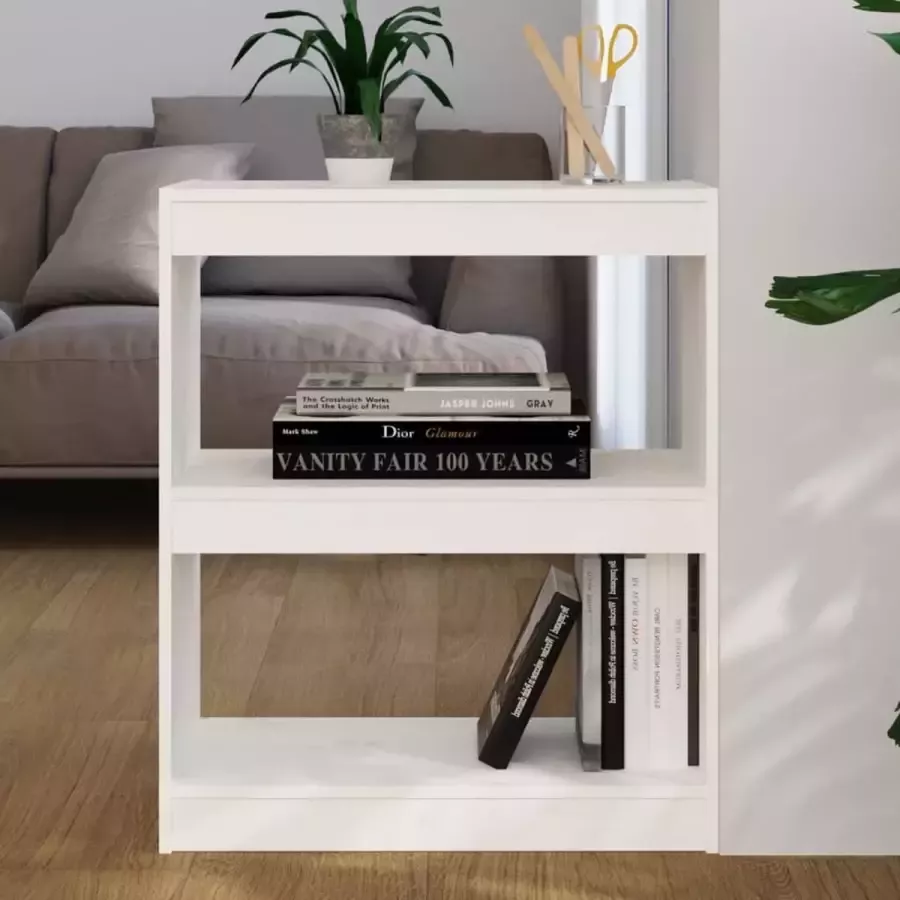 ForYou Prolenta Premium Boekenkast kamerscherm 60x30x71 5 cm massief grenenhout wit