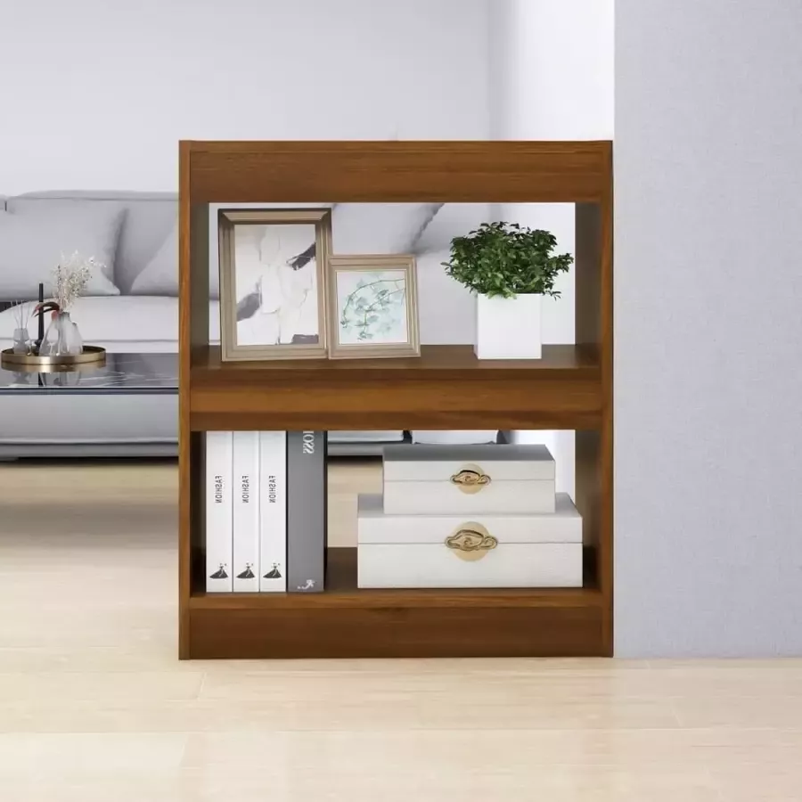 ForYou Prolenta Premium Boekenkast kamerscherm 60x30x72 cm bruineikenkleurig