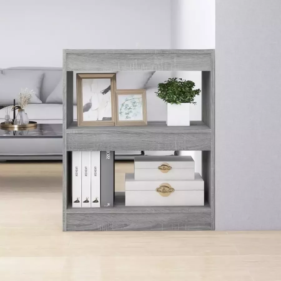 ForYou Prolenta Premium Boekenkast kamerscherm 60x30x72 cm grijs sonoma eikenkleurig