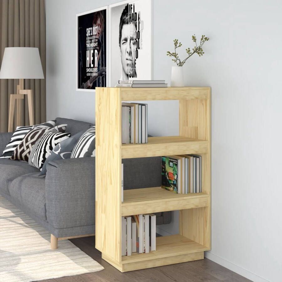 ForYou Prolenta Premium Boekenkast kamerscherm 60x35x103 cm massief grenenhout