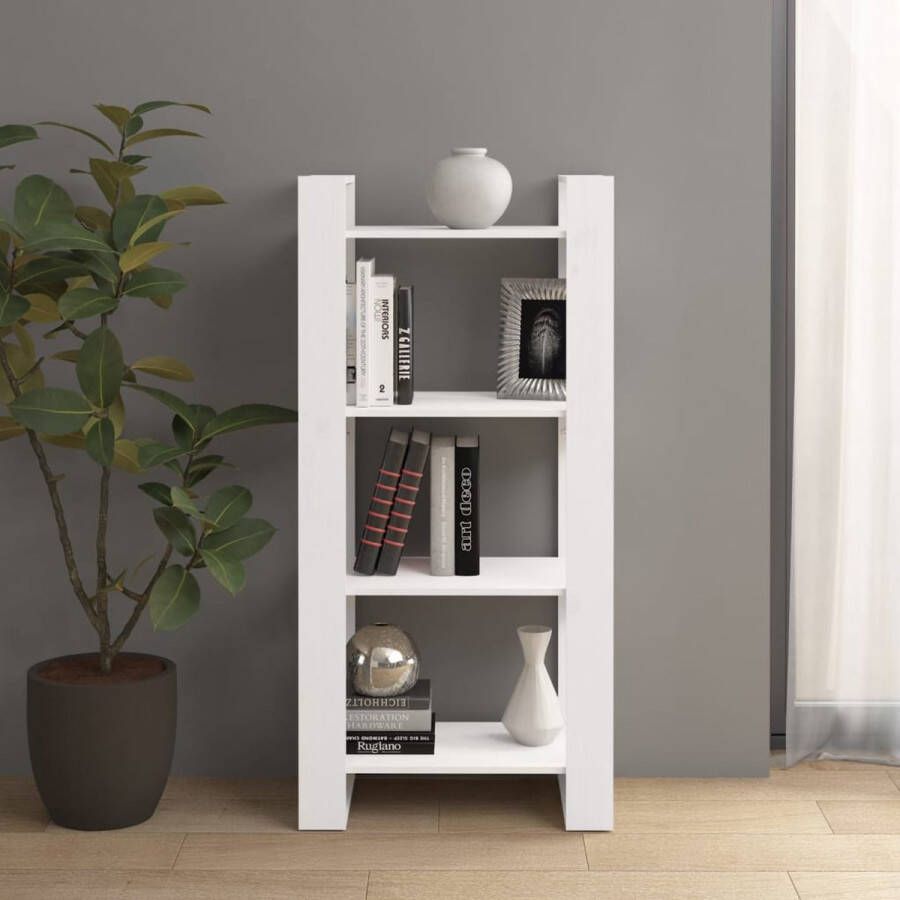 ForYou Prolenta Premium Boekenkast kamerscherm 60x35x125 cm massief hout wit