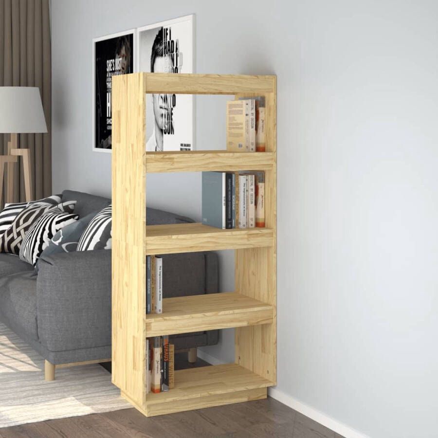 ForYou Prolenta Premium Boekenkast kamerscherm 60x35x135 cm massief grenenhout