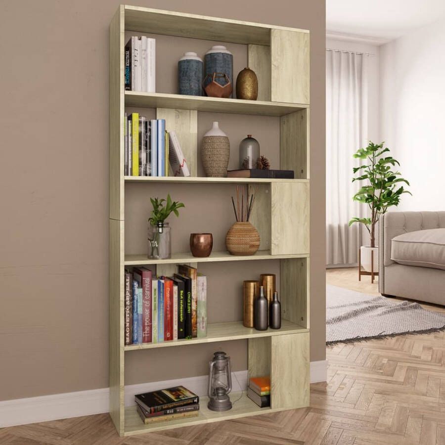 ForYou Prolenta Premium Boekenkast kamerscherm 80x24x159 cm bewerkt hout sonoma eiken