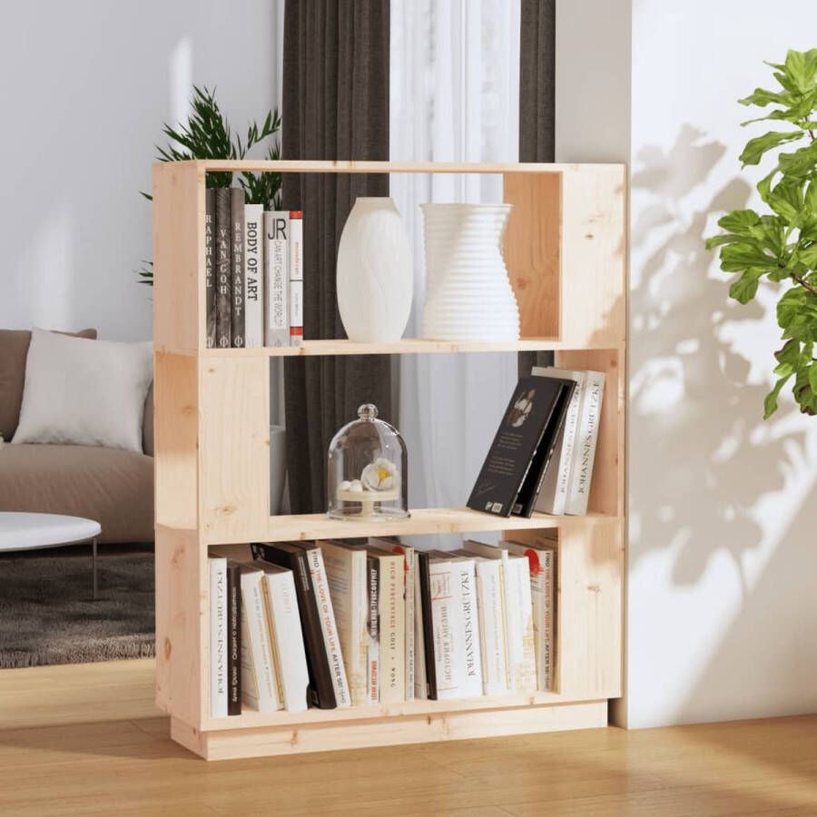 ForYou Prolenta Premium Boekenkast kamerscherm 80x25x101 cm massief grenenhout