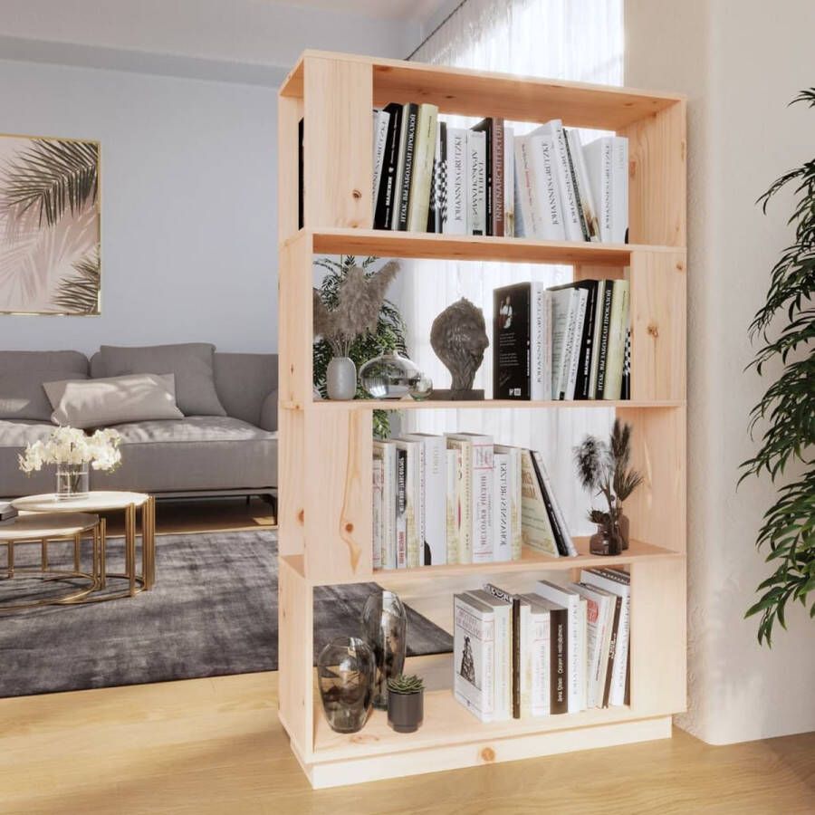 ForYou Prolenta Premium Boekenkast kamerscherm 80x25x132 cm massief grenenhout