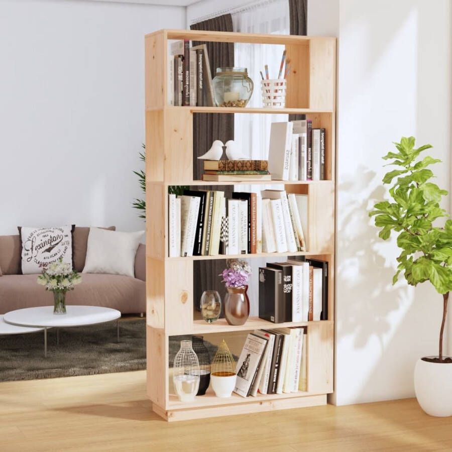 ForYou Prolenta Premium Boekenkast kamerscherm 80x25x163 5 cm massief grenenhout