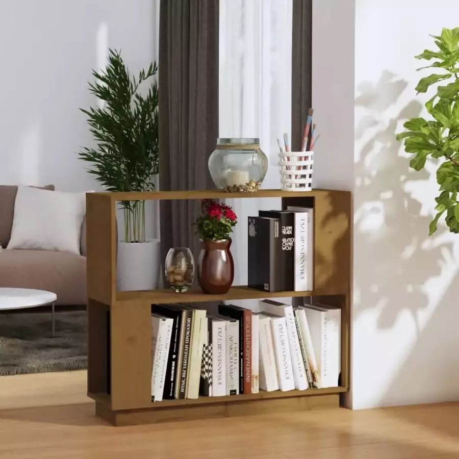 ForYou Prolenta Premium Boekenkast kamerscherm 80x25x70 cm massief hout honingbruin