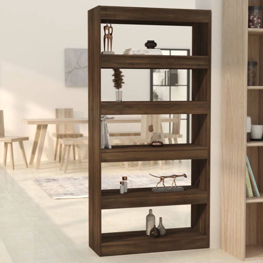 ForYou Prolenta Premium Boekenkast kamerscherm 80x30x166 cm spaanplaat bruineikenkleur