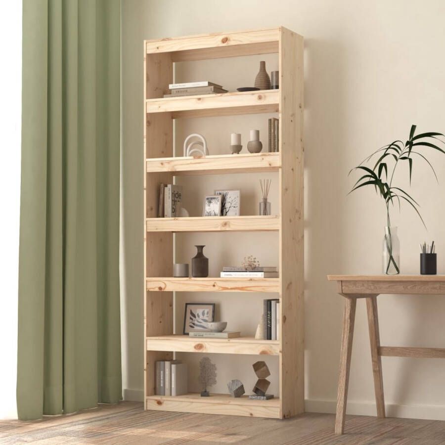 ForYou Prolenta Premium Boekenkast kamerscherm 80x30x199 5 cm massief grenenhout