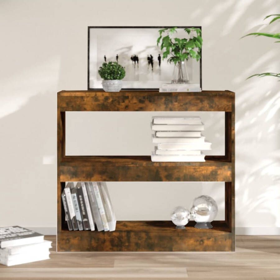 ForYou Prolenta Premium Boekenkast kamerscherm 80x30x72 cm gerookt eikenkleurig