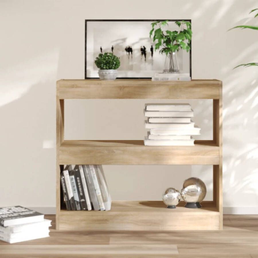 ForYou Prolenta Premium Boekenkast kamerscherm 80x30x72 cm sonoma eikenkleurig