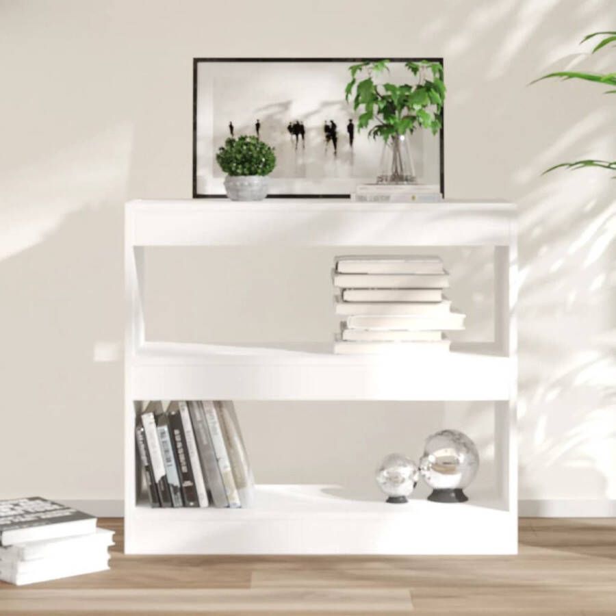 ForYou Prolenta Premium Boekenkast kamerscherm 80x30x72 cm wit