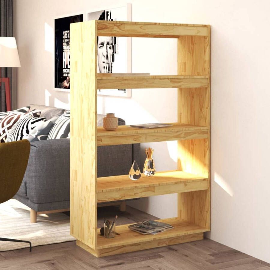 ForYou Prolenta Premium Boekenkast kamerscherm 80x35x135 cm massief grenenhout