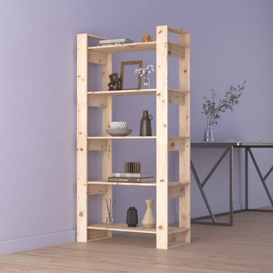 ForYou Prolenta Premium Boekenkast kamerscherm 80x35x160 cm massief grenenhout