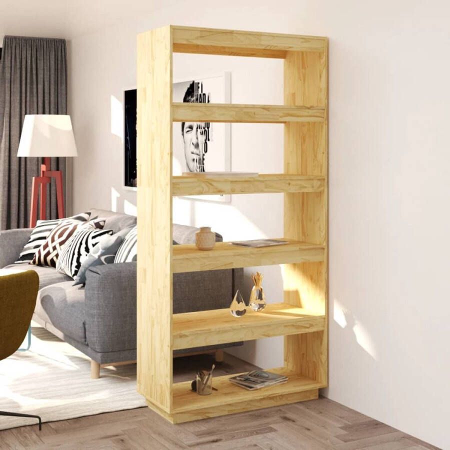 ForYou Prolenta Premium Boekenkast kamerscherm 80x35x167 cm massief grenenhout