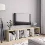 ForYou Prolenta Premium Boekenkast tv-meubel 143x30x36 cm wit en sonoma eikenkleurig - Thumbnail 1