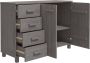 ForYou Prolenta Premium Dressoir 113x40x80 cm massief grenenhout lichtgrijs - Thumbnail 2