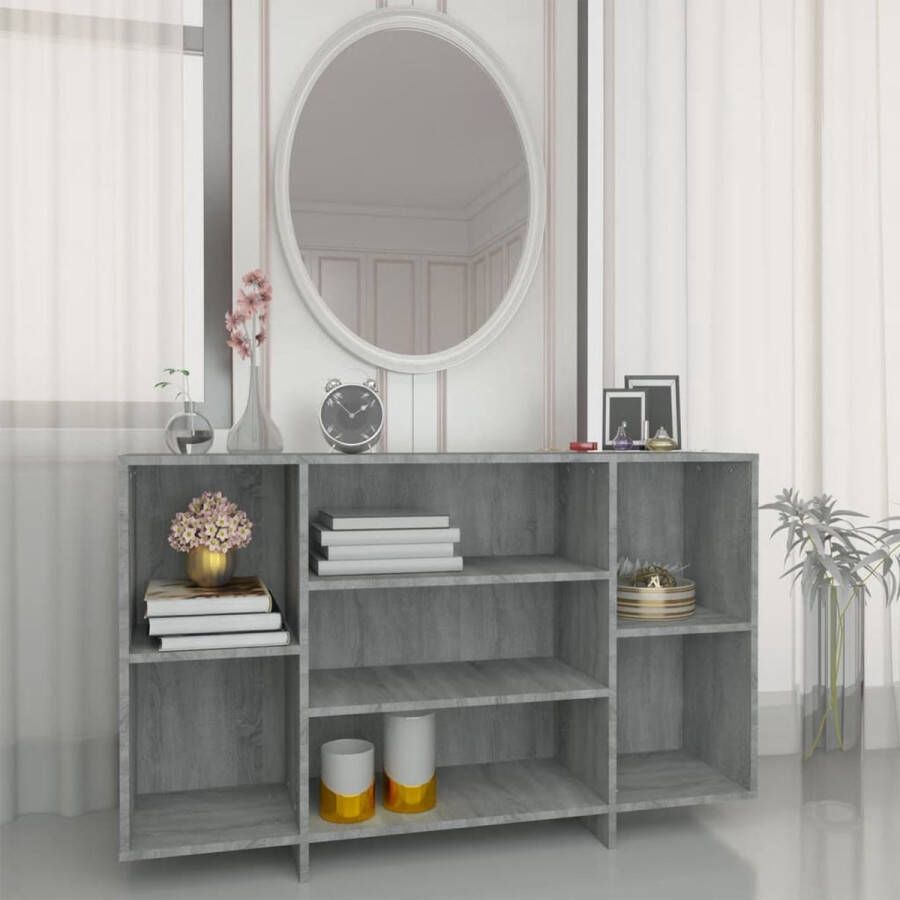 ForYou Prolenta Premium Dressoir 120x30x75 cm spaanplaat grijs sonoma eikenkleurig