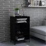 ForYou Prolenta Premium Dressoir 57x35x90 cm spaanplaat hoogglans zwart - Thumbnail 1