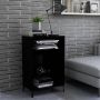 ForYou Prolenta Premium Dressoir 57x35x90 cm spaanplaat zwart - Thumbnail 1