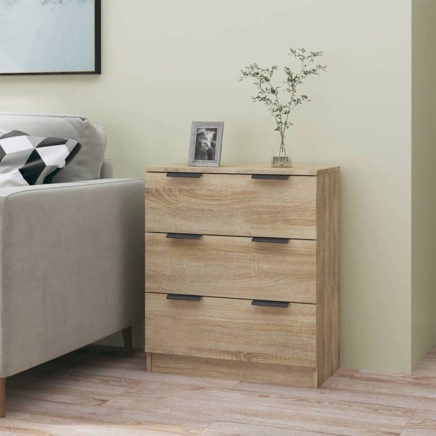 ForYou Prolenta Premium Dressoir 60x30x70 cm bewerkt hout sonoma eikenkleurig