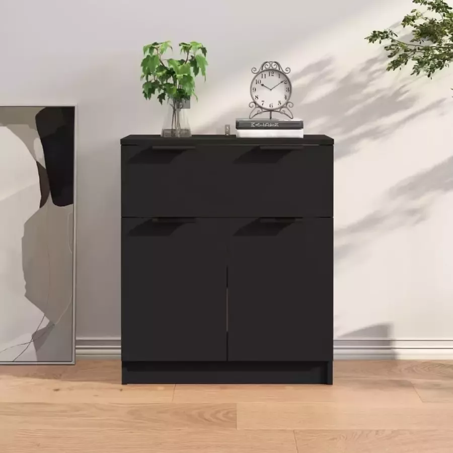 ForYou Prolenta Premium Dressoir 60x30x70 cm bewerkt hout zwart