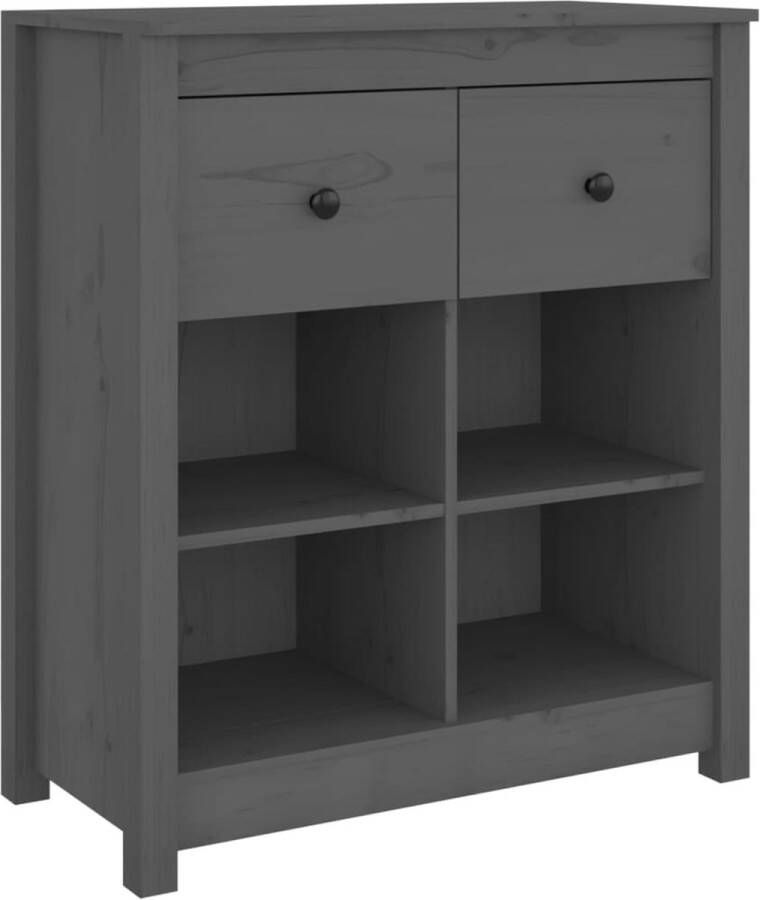 ForYou Prolenta Premium Dressoir 70x35x80 cm massief grenenhout grijs