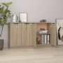 ForYou Prolenta Premium Dressoirs 2 st 60x30x70 cm bewerkt hout sonoma eikenkleurig - Thumbnail 2