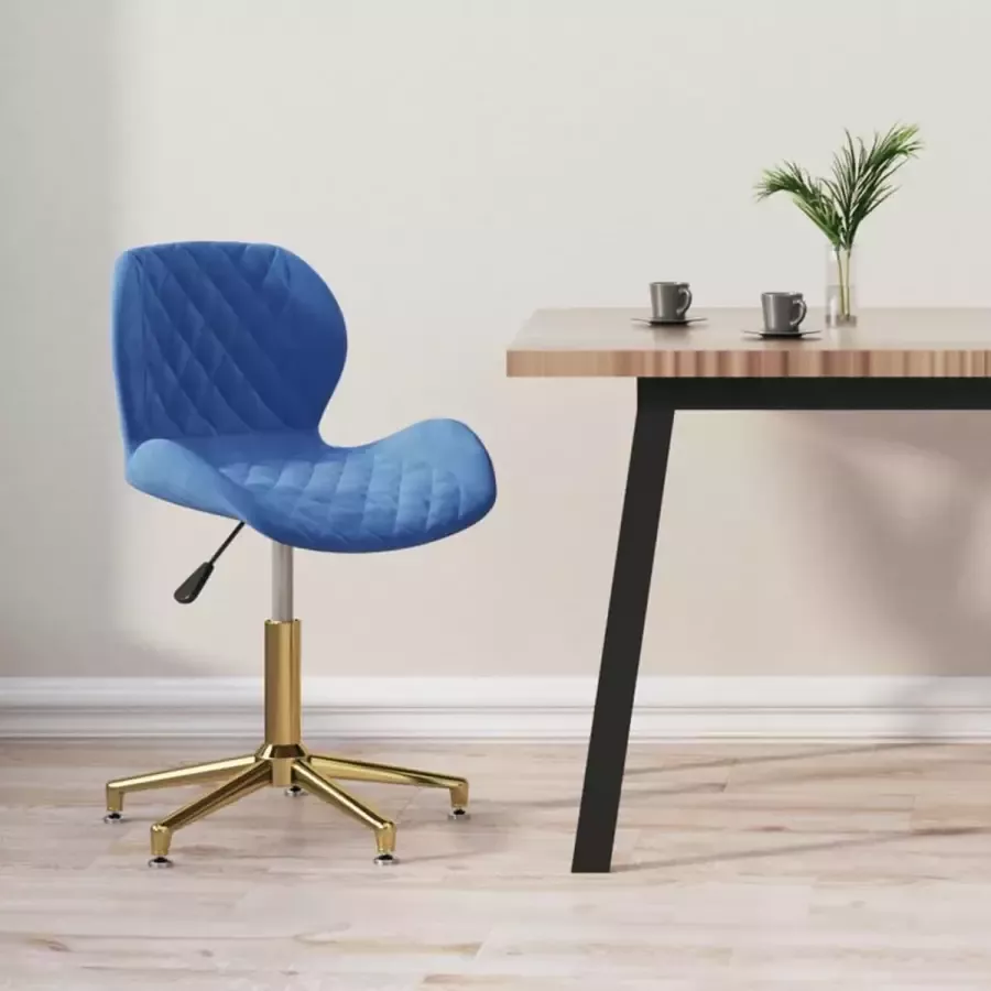 ForYou Prolenta Premium Eetkamerstoel draaibaar fluweel blauw - Foto 9