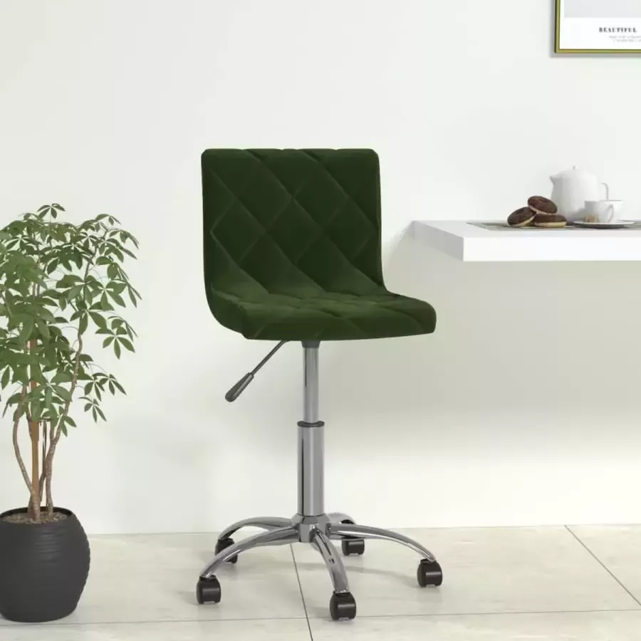 ForYou Prolenta Premium Eetkamerstoel draaibaar fluweel donkergroen - Foto 4