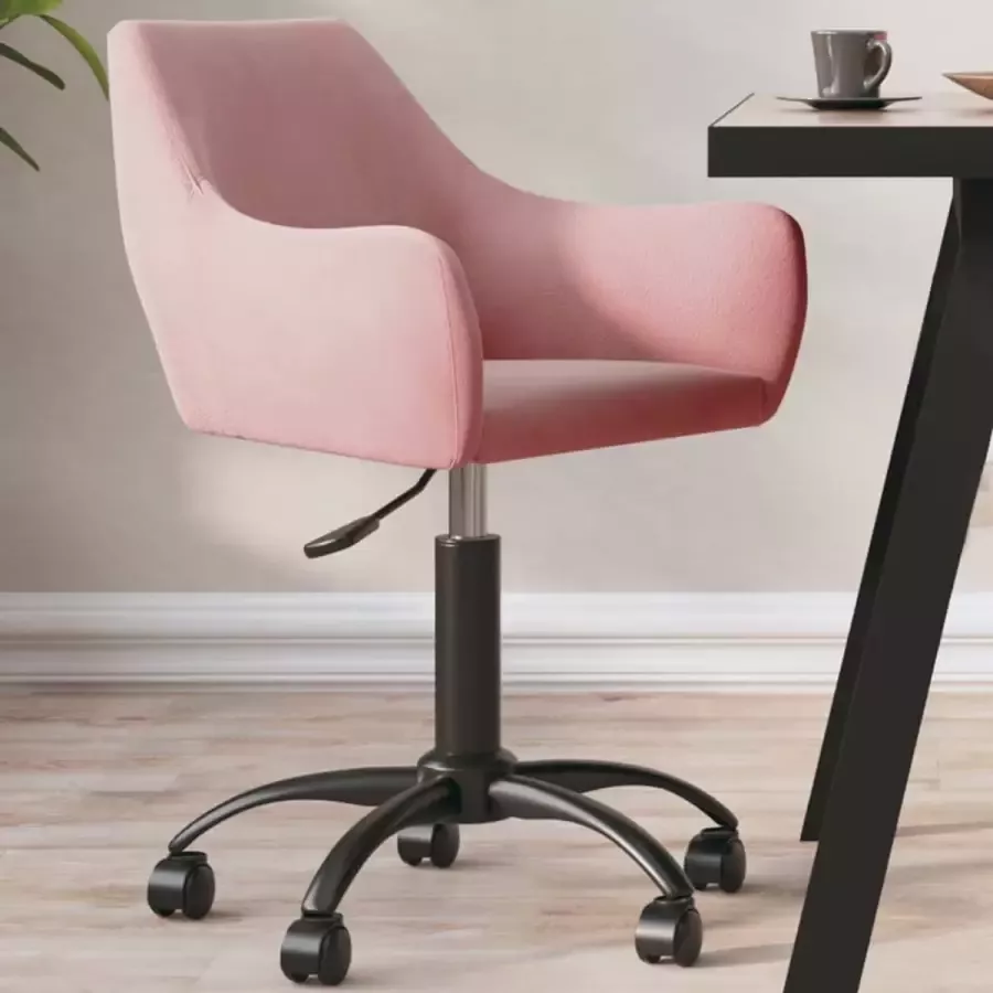 ForYou Prolenta Premium Eetkamerstoel draaibaar fluweel roze