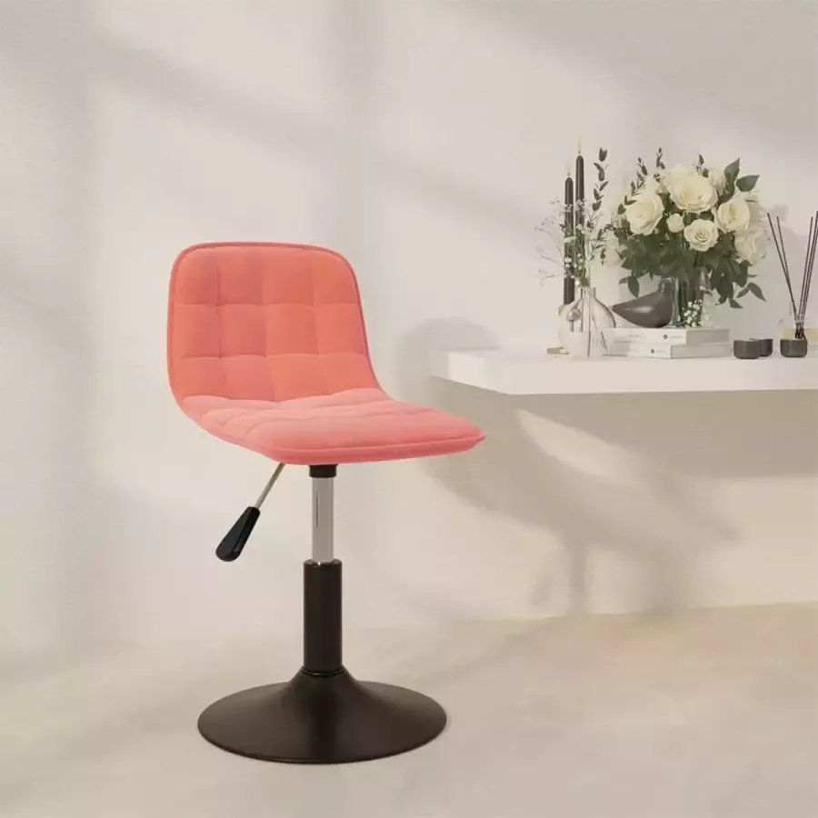 ForYou Prolenta Premium Eetkamerstoel draaibaar fluweel roze - Foto 3