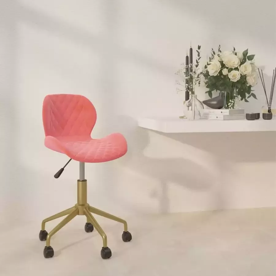 ForYou Prolenta Premium Eetkamerstoel draaibaar fluweel roze - Foto 4