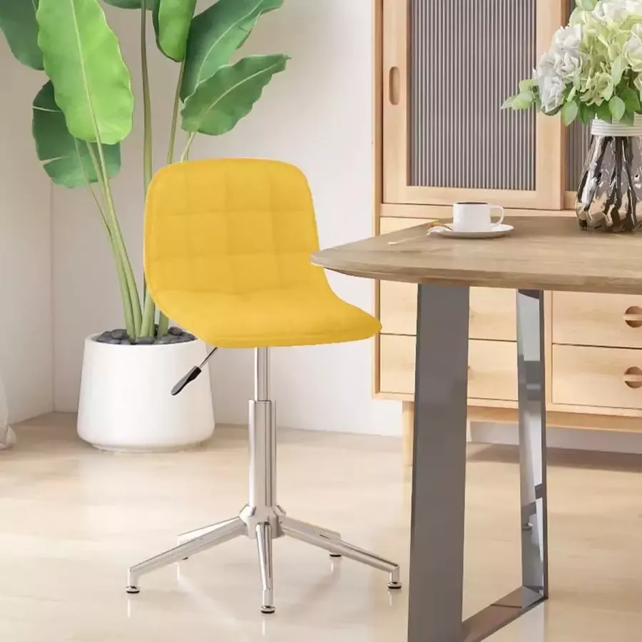 ForYou Prolenta Premium Eetkamerstoel draaibaar stof geel - Foto 7