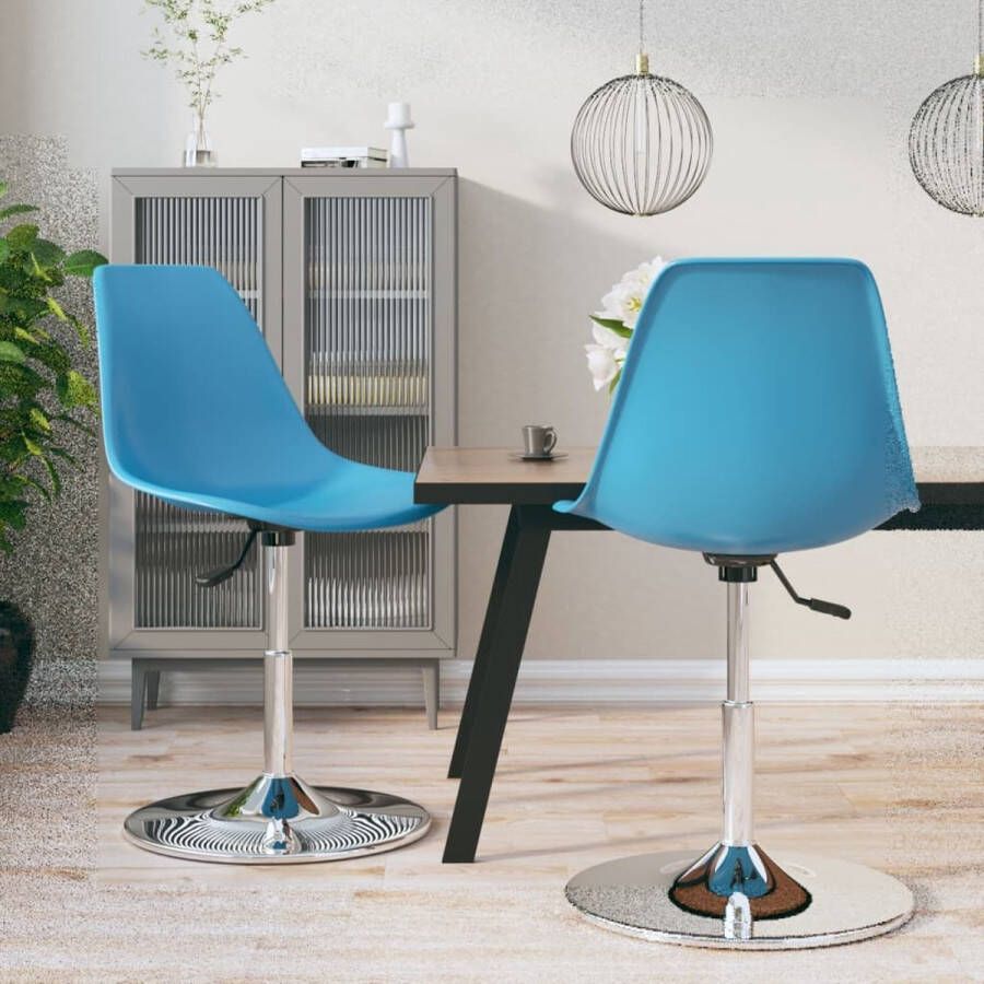 ForYou Prolenta Premium Eetkamerstoelen 2 st draaibaar PP blauw