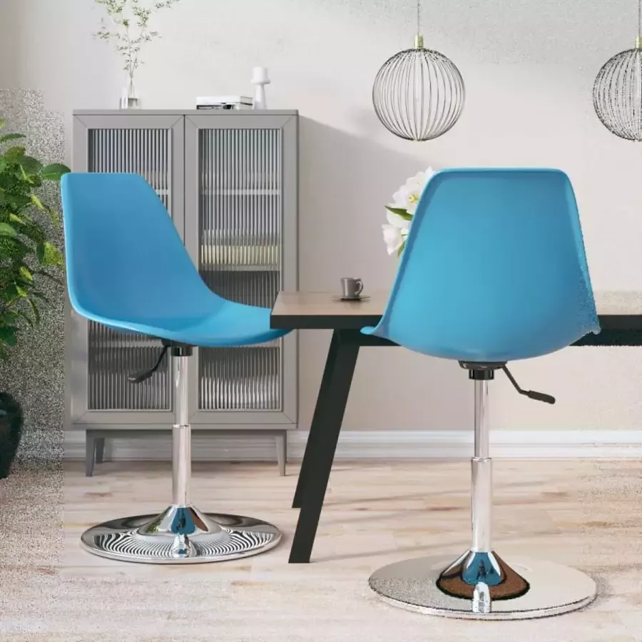 ForYou Prolenta Premium Eetkamerstoelen 2 st draaibaar PP blauw