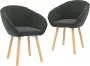 ForYou Prolenta Premium Eetkamerstoelen 2 st fluweel donkergrijs - Thumbnail 12