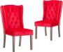 ForYou Prolenta Premium Eetkamerstoelen 2 st fluweel rood - Thumbnail 1